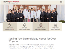 Tablet Screenshot of derm-specialists.com